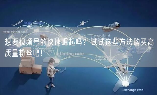 想要视频号的快速崛起吗？试试这些方法购买高质量粉丝吧！
