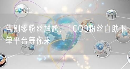 告别零粉丝尴尬，1000粉丝自助下单平台等你来