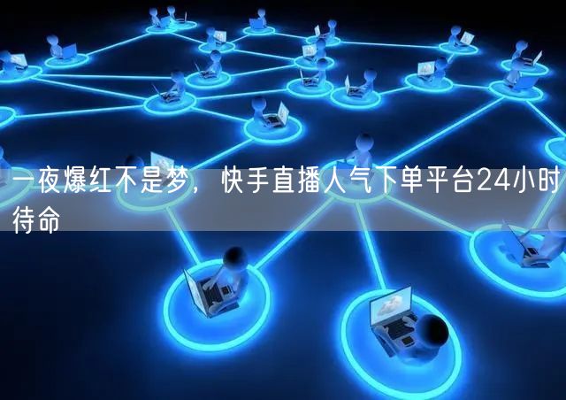 一夜爆红不是梦，快手直播人气下单平台24小时待命