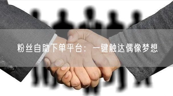 粉丝自助下单平台：一键触达偶像梦想