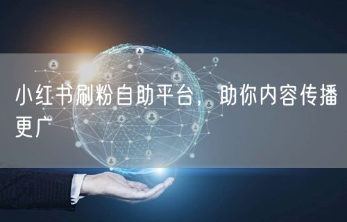 小红书刷粉自助平台，助你内容传播更广