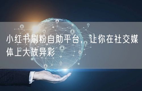 小红书刷粉自助平台，让你在社交媒体上大放异彩