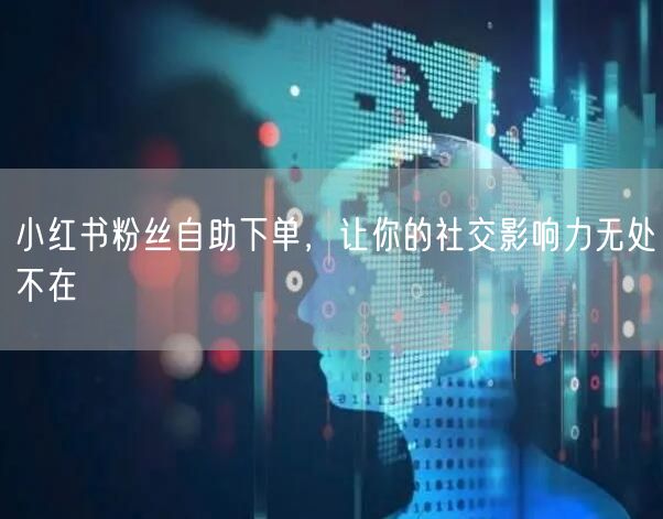 小红书粉丝自助下单，让你的社交影响力无处不在