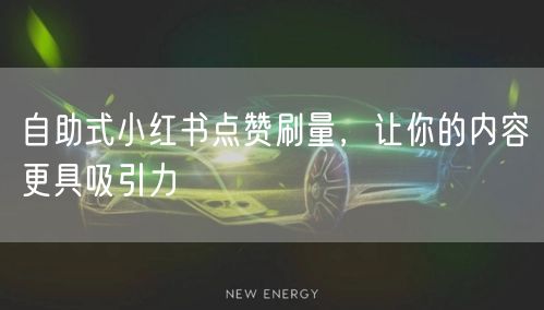自助式小红书点赞刷量，让你的内容更具吸引力
