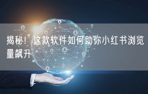 揭秘！这款软件如何助你小红书浏览量飙升