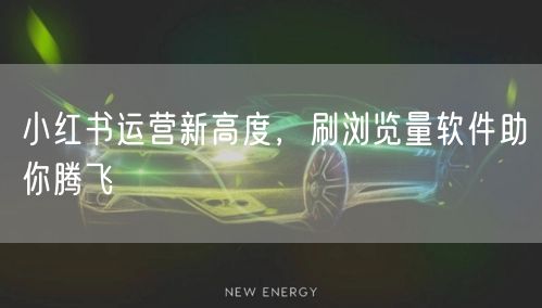 小红书运营新高度，刷浏览量软件助你腾飞
