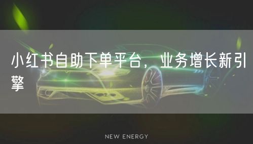 小红书自助下单平台，业务增长新引擎