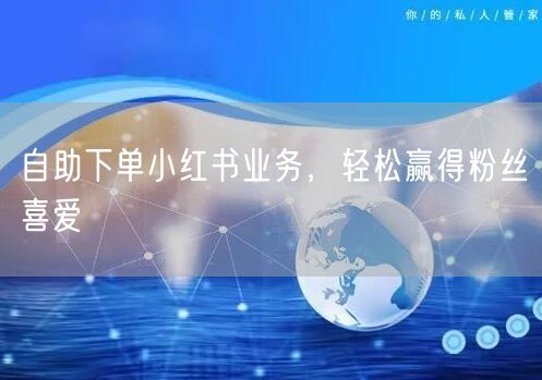 自助下单小红书业务，轻松赢得粉丝喜爱