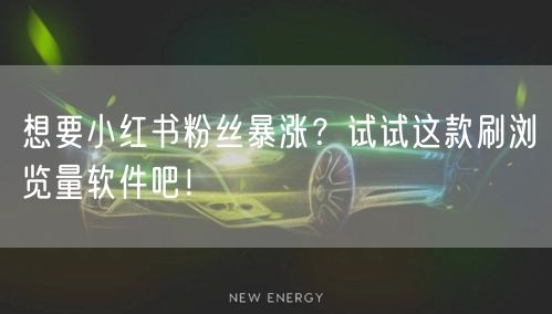 想要小红书粉丝暴涨？试试这款刷浏览量软件吧！