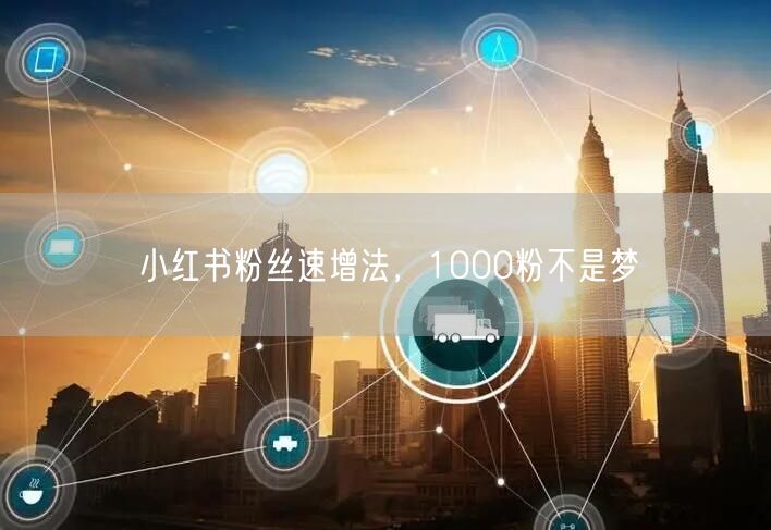 小红书粉丝速增法，1000粉不是梦