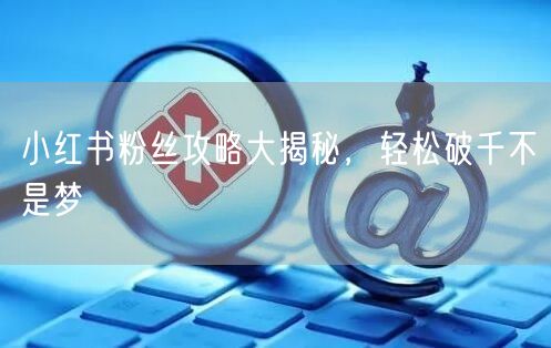 小红书粉丝攻略大揭秘，轻松破千不是梦