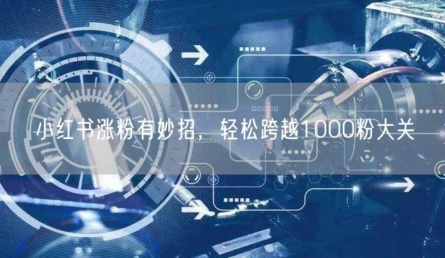 小红书涨粉有妙招，轻松跨越1000粉大关