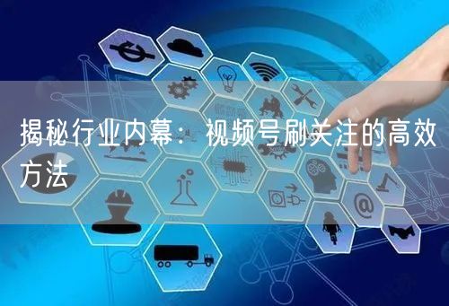 揭秘行业内幕：视频号刷关注的高效方法