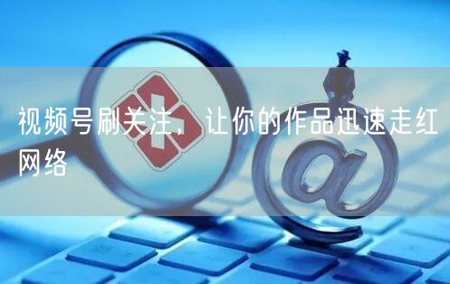 视频号刷关注，让你的作品迅速走红网络