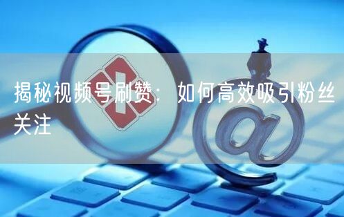 揭秘视频号刷赞：如何高效吸引粉丝关注