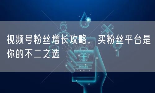 视频号粉丝增长攻略，买粉丝平台是你的不二之选