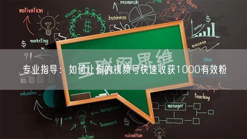专业指导：如何让你的视频号快速收获1000有效粉