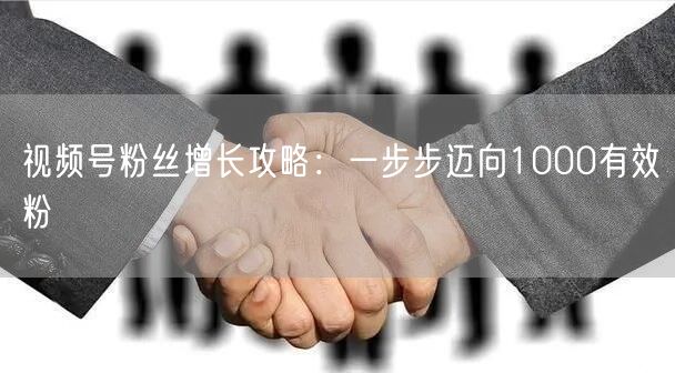 视频号粉丝增长攻略：一步步迈向1000有效粉