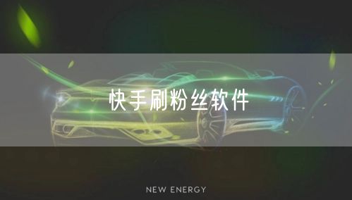 快手刷粉丝软件